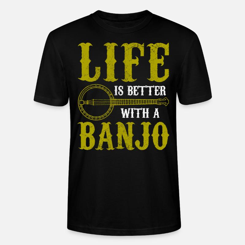 Banjo - Stanley/Stella Unisex Bio-T-Shirt CRAFTER - Schwarz