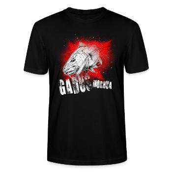 Dorsch Gadus morhua - Stanley/Stella Unisex Bio-T-Shirt CRAFTER - Schwarz - Vorne - Alina (178cm) & Michal (187cm)