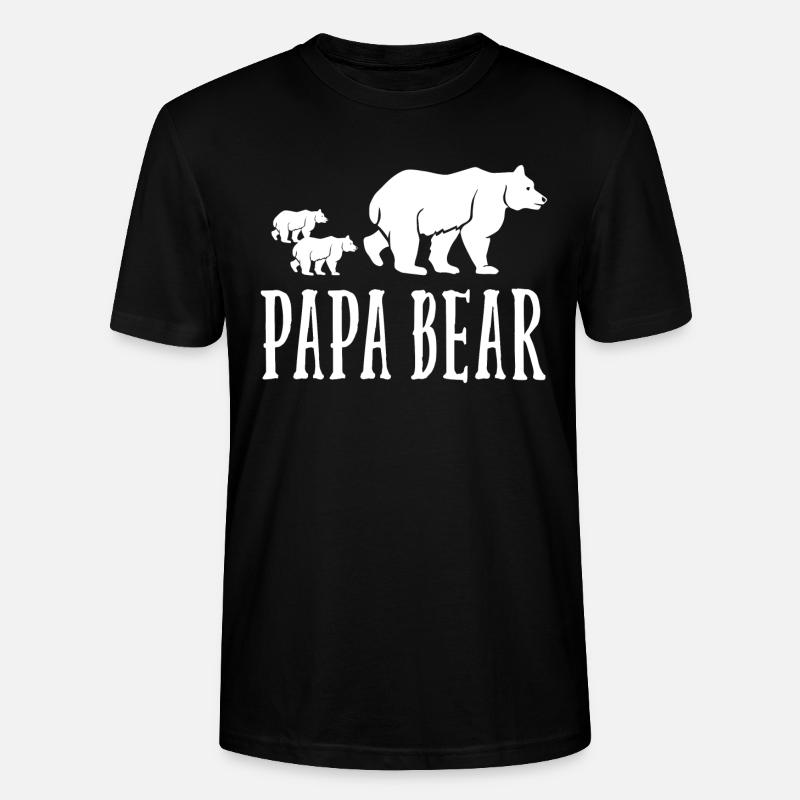 Papa Bear - Stanley/Stella Unisex Bio-T-Shirt CRAFTER - Schwarz