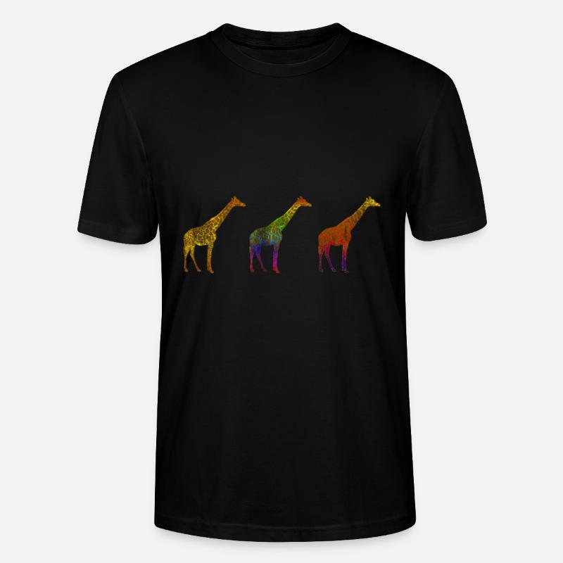 Giraffe Savanne - Stanley/Stella Unisex Bio-T-Shirt CRAFTER - Schwarz