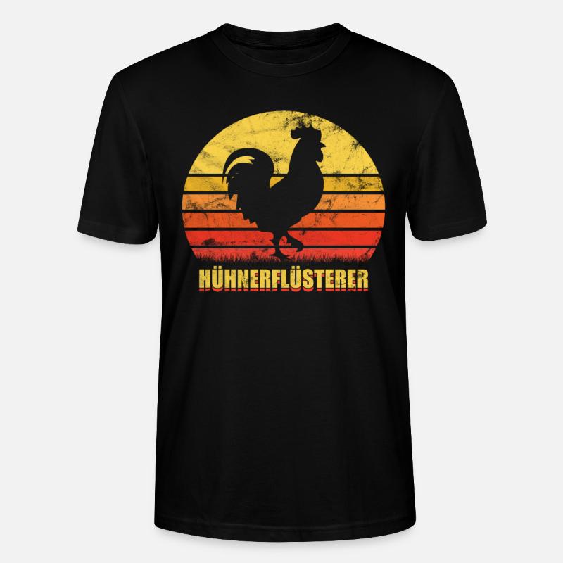 Huhn Hühnerflüsterer - Stanley/Stella Unisex Bio-T-Shirt CRAFTER - Schwarz
