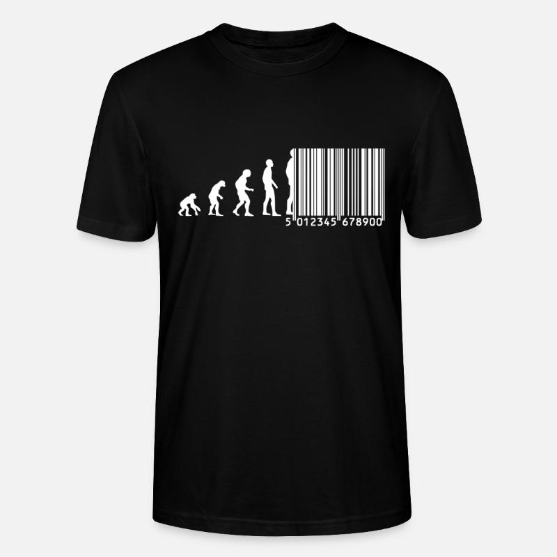 Evolution barcode - Stanley/Stella Unisex Bio-T-Shirt CRAFTER - Schwarz