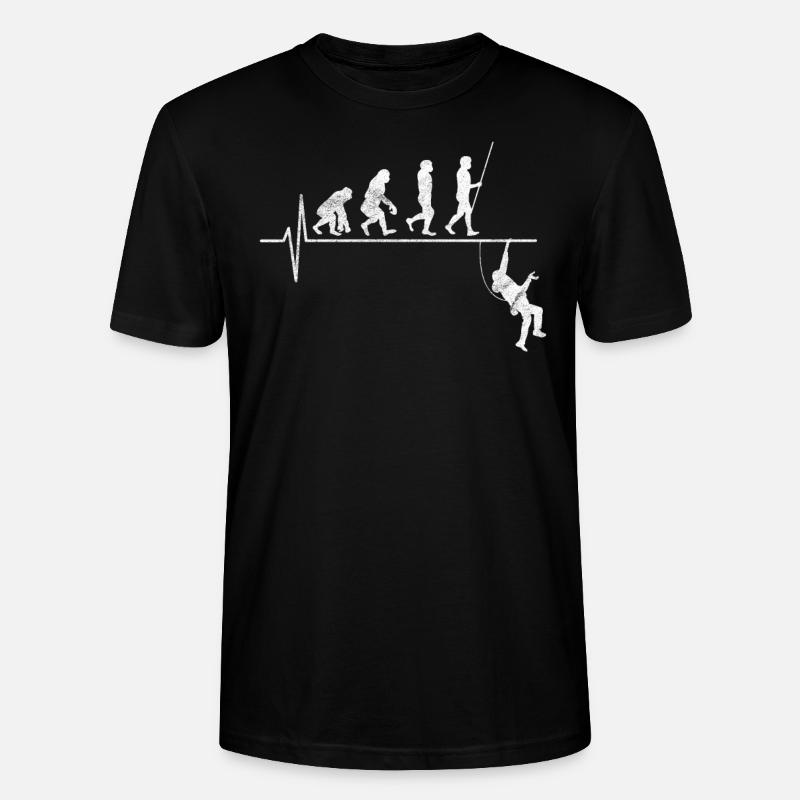Klettern Evolution Geschenk - Stanley/Stella Unisex Bio-T-Shirt CRAFTER - Schwarz