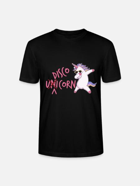 Disco Einhorn - Stanley/Stella Unisex Bio-T-Shirt CRAFTER - Schwarz