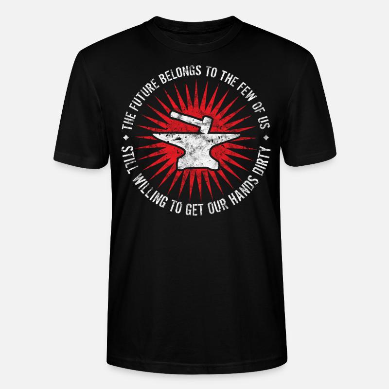 Hammer and Anvil Blacksmith - Stanley/Stella CRAFTER Unisex Organic T-Shirt - black