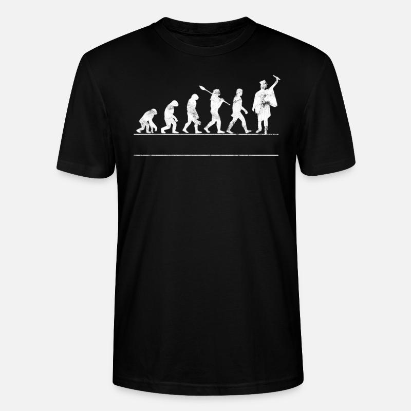 Abitur Abschluss Evolution - Stanley/Stella Unisex Bio-T-Shirt CRAFTER - Schwarz