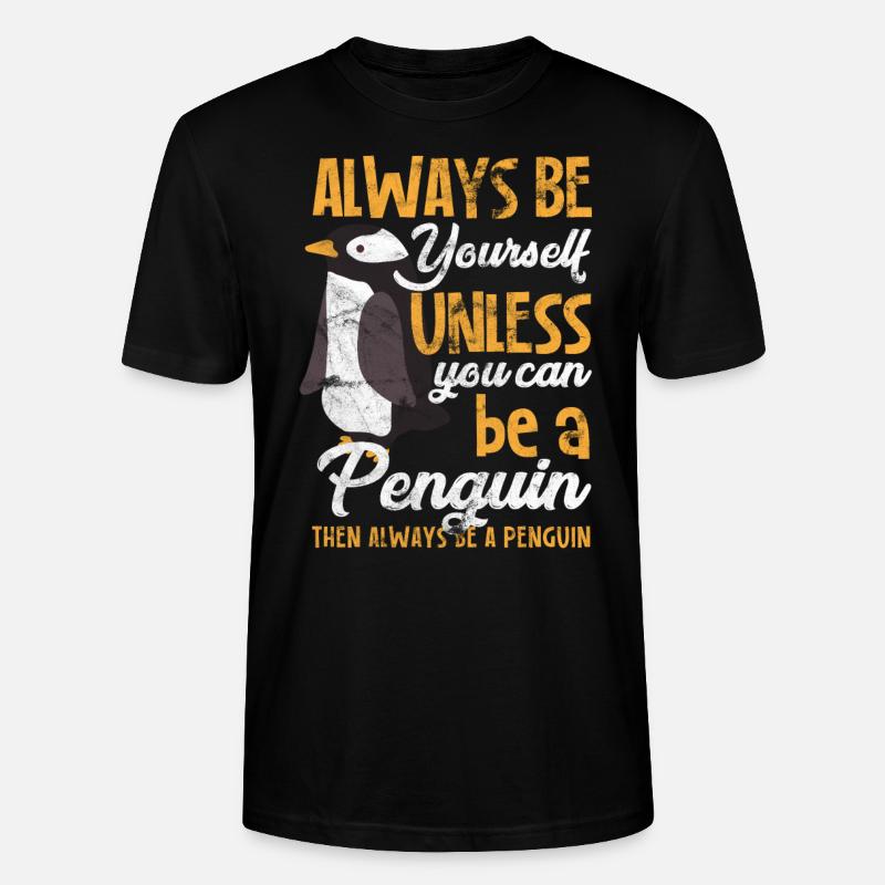 Cadeau drôle d'animal pingouin - T-shirt bio CRAFTER Stanley Stella Unisexe - noir