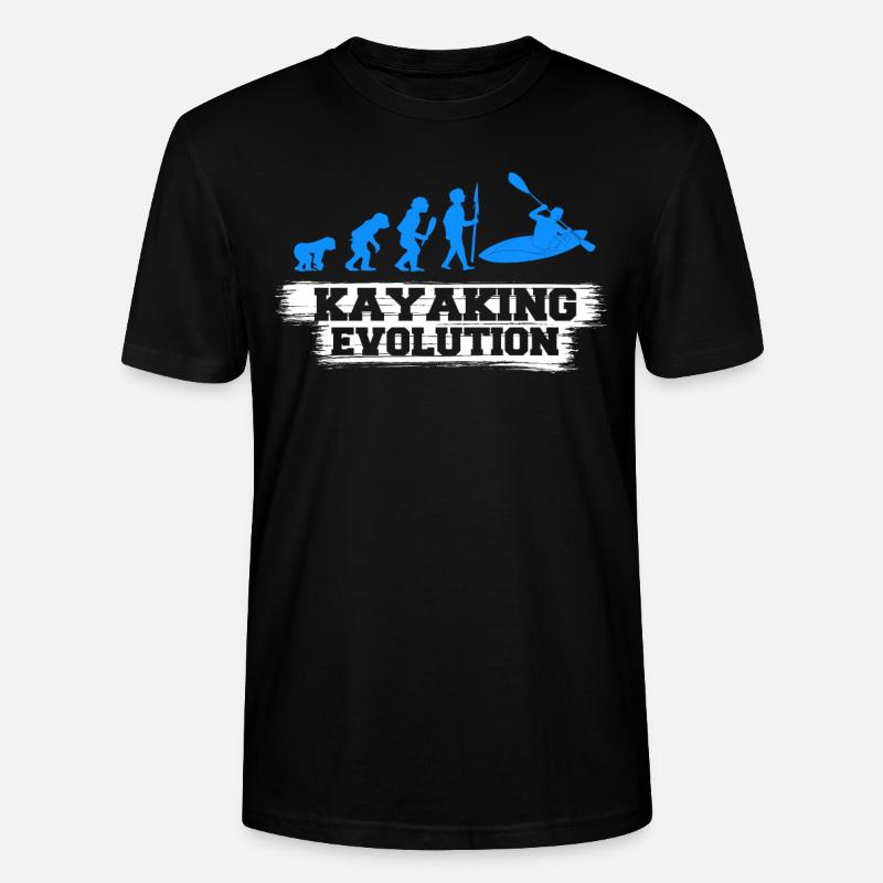 Kayaking Evolution - Stanley/Stella CRAFTER Unisex Organic T-Shirt - black