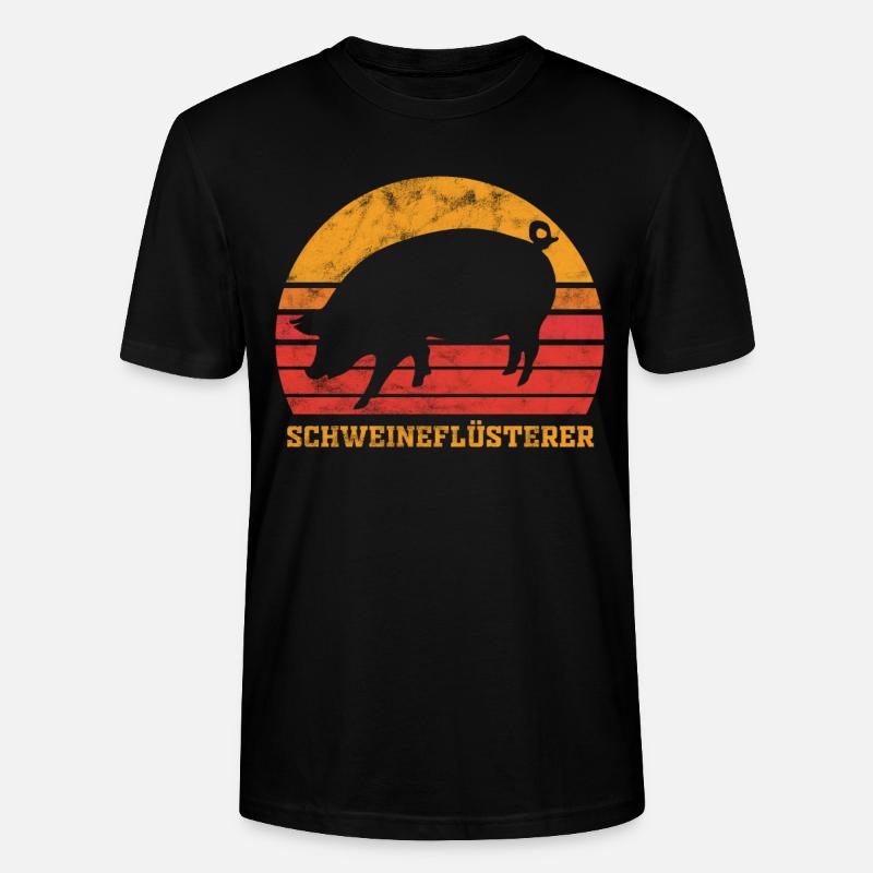 Cochon cochon chuchoteur - T-shirt bio CRAFTER Stanley Stella Unisexe - noir