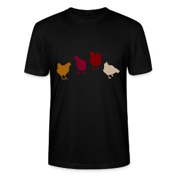 Chicken coop - Stanley/Stella CRAFTER Unisex Organic T-Shirt - black - Front - Alina (178cm) & Michal (187cm)