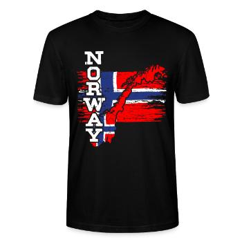 Norwegen - Stanley/Stella Unisex Bio-T-Shirt CRAFTER - Schwarz - Vorne - Alina (178cm) & Michal (187cm)