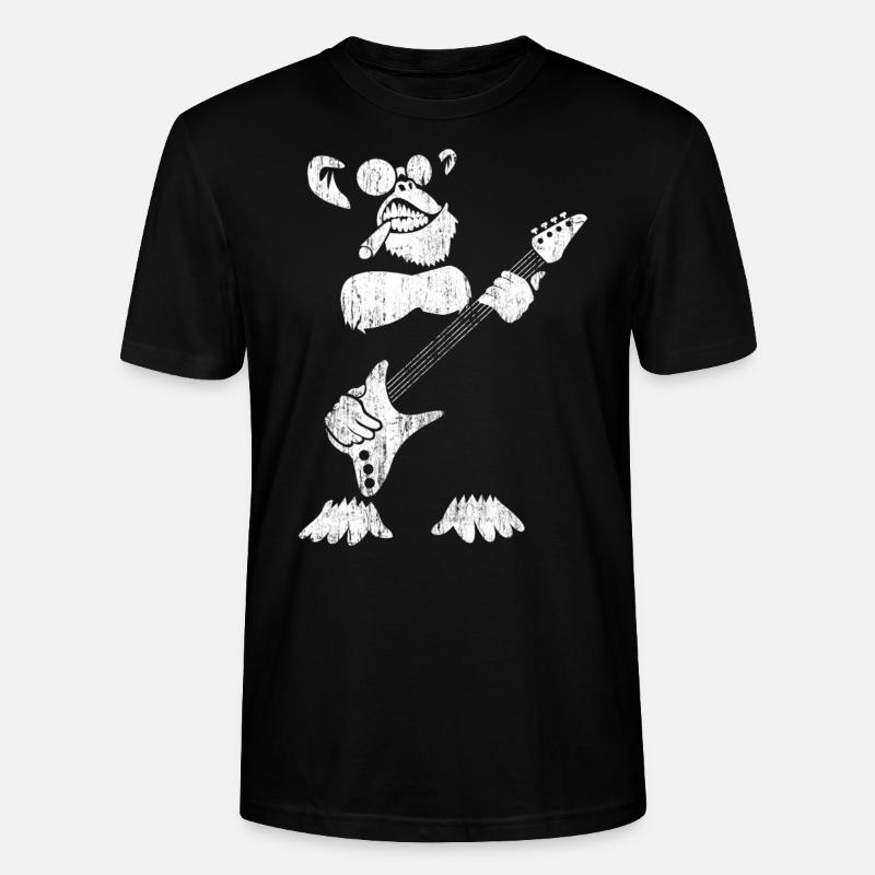 Rock'n'Roll-Affe - Stanley/Stella Unisex Bio-T-Shirt CRAFTER - Schwarz
