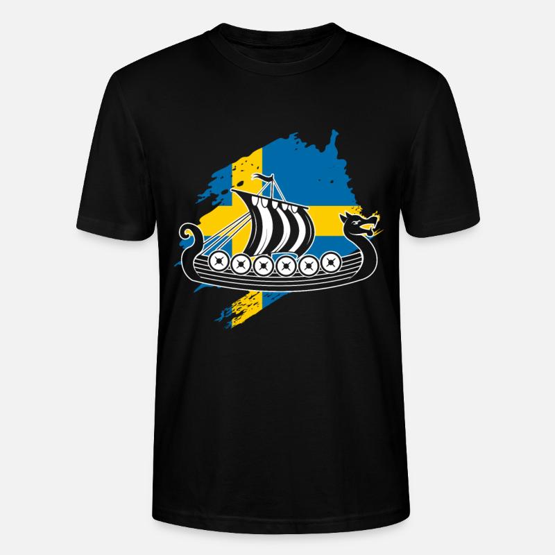Suède Vikings - T-shirt bio CRAFTER Stanley Stella Unisexe - noir