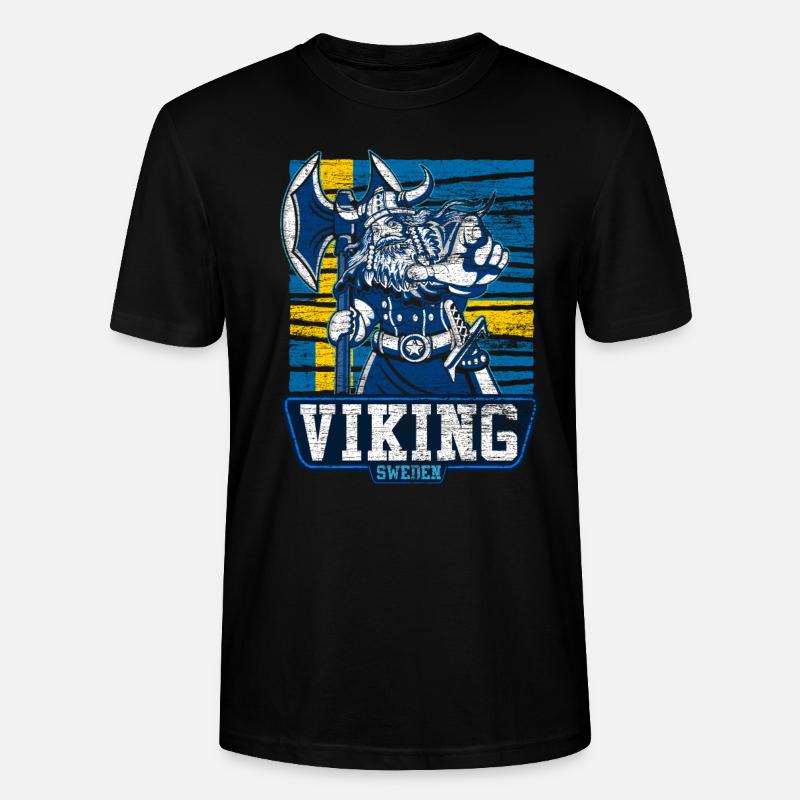 Suède Vikings - T-shirt bio CRAFTER Stanley Stella Unisexe - noir