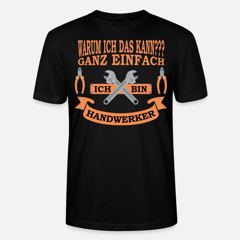Handwerker - Stanley/Stella Unisex Bio-T-Shirt CRAFTER - Schwarz