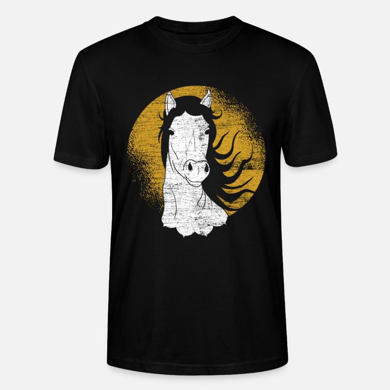Pferd - Stanley/Stella Unisex Bio-T-Shirt CRAFTER - Schwarz