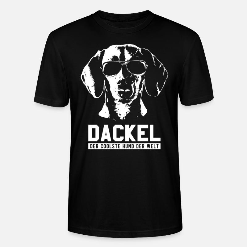Cool teckel chien - T-shirt bio CRAFTER Stanley Stella Unisexe - noir