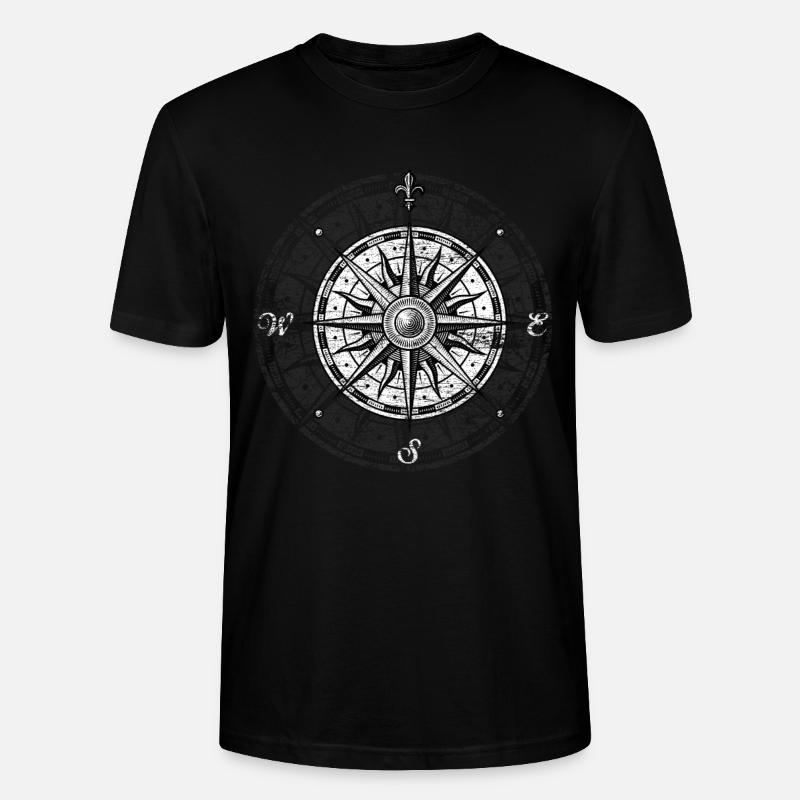 Compas de navigation - T-shirt bio CRAFTER Stanley Stella Unisexe - noir