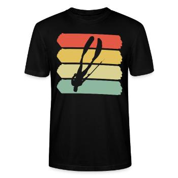 Chemise colorée chasse sous marine - T-shirt bio CRAFTER Stanley Stella Unisexe - noir - Devant - Alina (178cm) & Michal (187cm)
