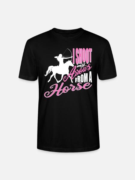 Bogenschießen vom Pferd - Stanley/Stella Unisex Bio-T-Shirt CRAFTER - Schwarz