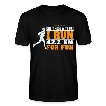Marathon coureur marathon coureur jogger - T-shirt bio CRAFTER Stanley Stella Unisexe - noir - Devant - Alina (178cm) & Michal (187cm)