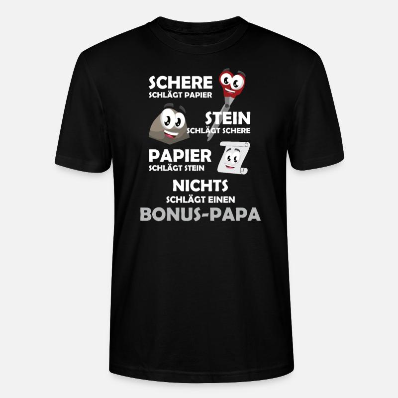 Nichts schlägt einen Bonus-Papa - Stanley/Stella Unisex Bio-T-Shirt CRAFTER - Schwarz