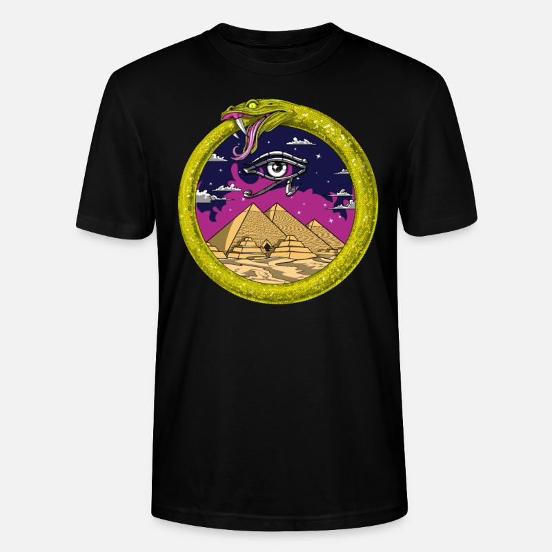 Pyramides Egyptiennes Ouroboros Serpent - T-shirt bio CRAFTER Stanley Stella Unisexe - noir
