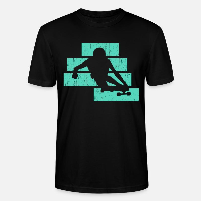 Longboard - Stanley/Stella Unisex Bio-T-Shirt CRAFTER - Schwarz