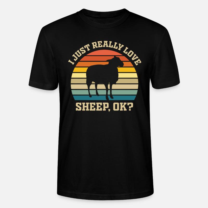 Sheep - idée cadeau berger berger - T-shirt bio CRAFTER Stanley Stella Unisexe - noir