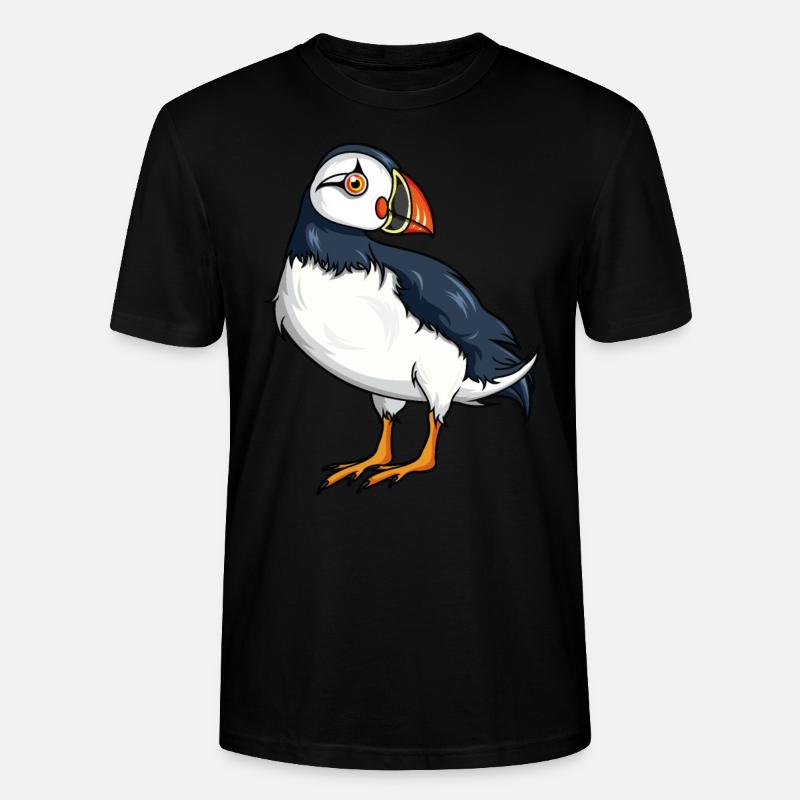 Cadeau macareux drapeau de l'Islande - T-shirt bio CRAFTER Stanley Stella Unisexe - noir