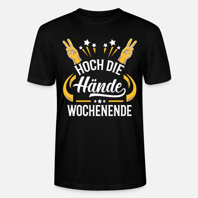 High hands. Weekend gift idea - Stanley/Stella CRAFTER Unisex Organic T-Shirt - black