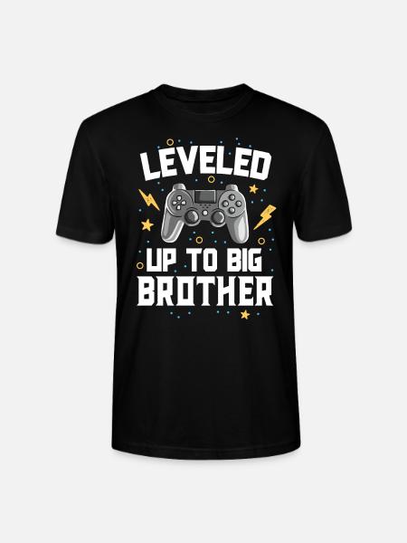 Nivå upp till Big Brother baby tillkännagivande - Ekologisk T-shirt CRAFTER unisex från Stanley/Stella - svart