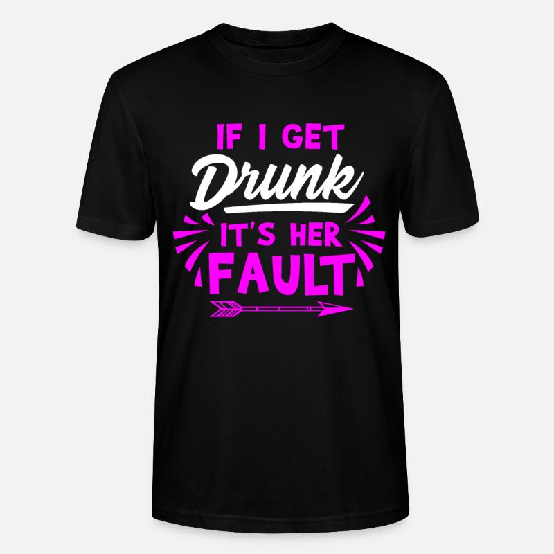 Drunk guilt, gift drunk alcohol - Stanley/Stella CRAFTER Unisex Organic T-Shirt - black