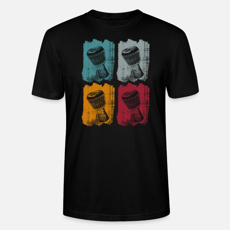 drums perkussion djembe - Stanley/Stella Unisex Bio-T-Shirt CRAFTER - Schwarz
