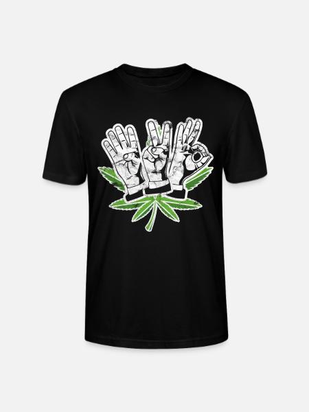 420 Hanfpflanze - Stanley/Stella Unisex Bio-T-Shirt CRAFTER - Schwarz