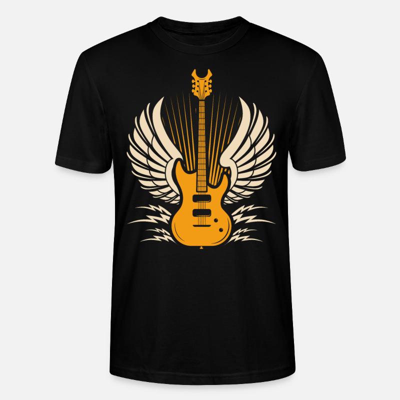 Mouches de guitare - T-shirt bio CRAFTER Stanley Stella Unisexe - noir