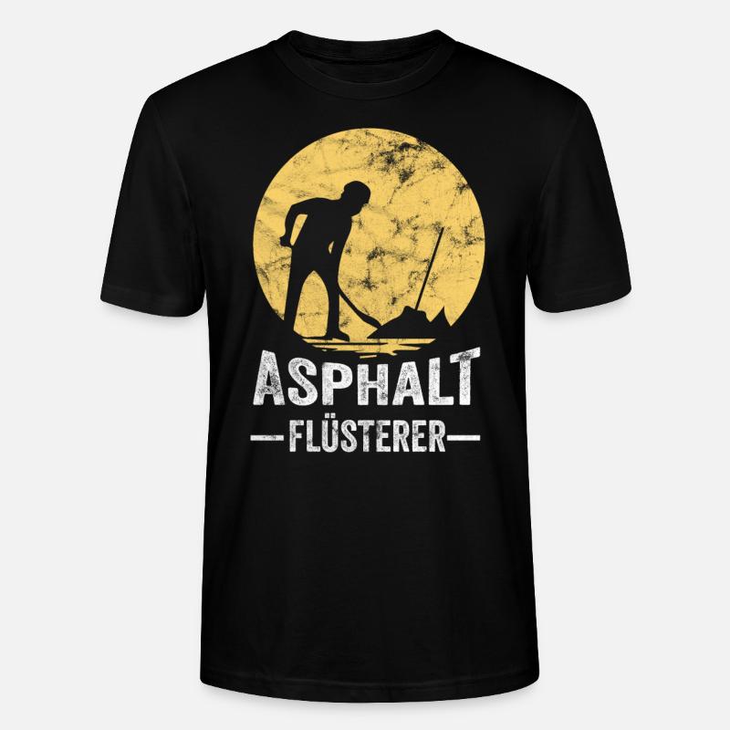 Straßenbauer - Asphaltflüsterer - Stanley/Stella Unisex Bio-T-Shirt CRAFTER - Schwarz