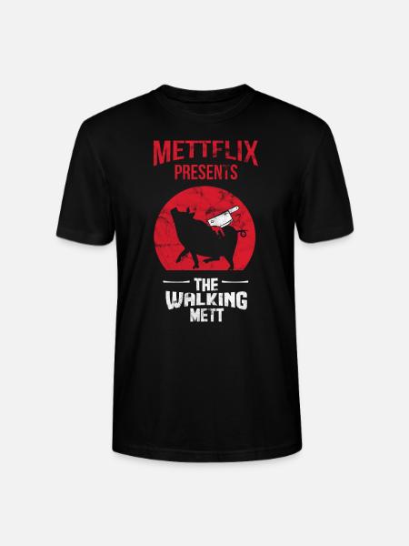 Mettflix - The walking Mett - Stanley/Stella CRAFTER Unisex Organic T-Shirt - black