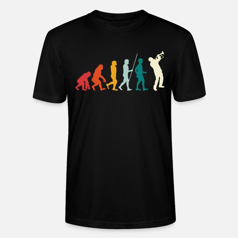 Evolution Trompete - Stanley/Stella Unisex Bio-T-Shirt CRAFTER - Schwarz