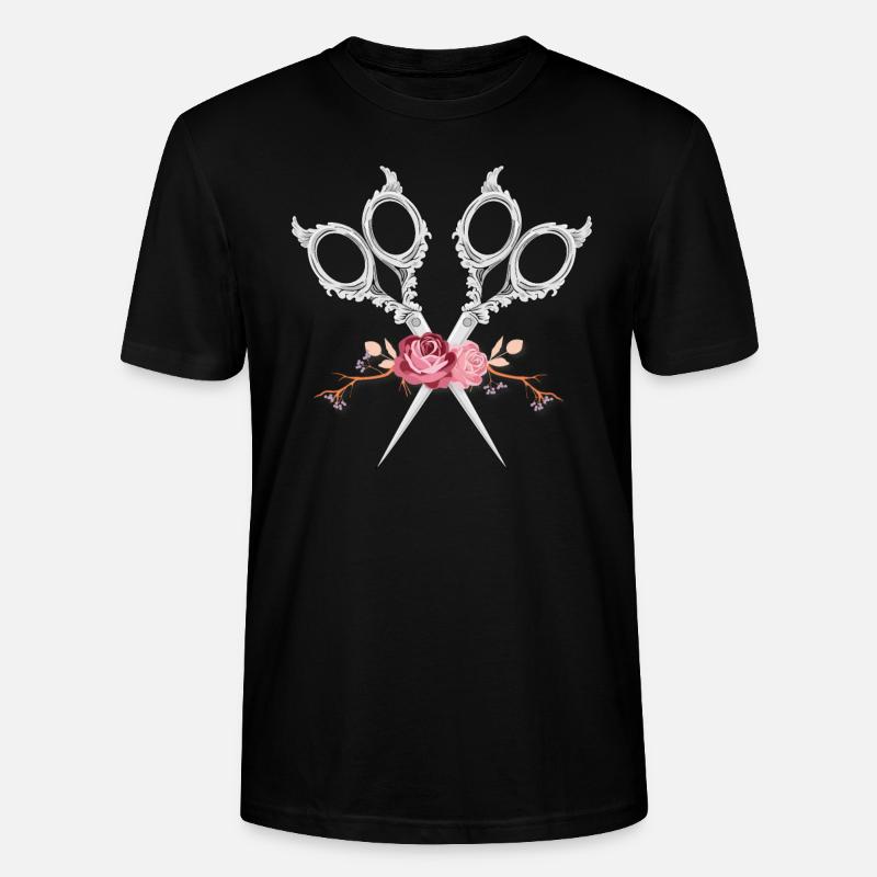 Friseurin Schere - Stanley/Stella Unisex Bio-T-Shirt CRAFTER - Schwarz