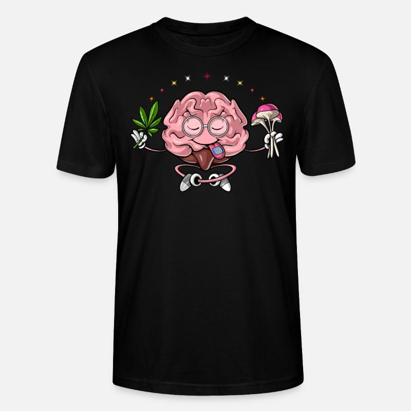 Gehirn Psychedelic Trip - Stanley/Stella Unisex Bio-T-Shirt CRAFTER - Schwarz