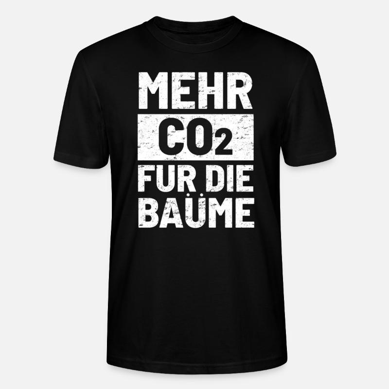 CO2 Kohlendioxid-Baum - Stanley/Stella Unisex Bio-T-Shirt CRAFTER - Schwarz