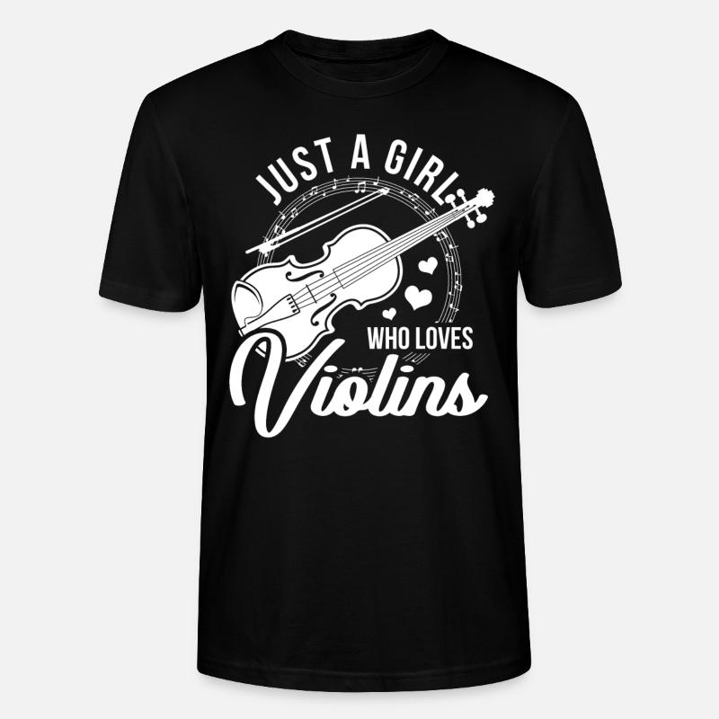 Femmes violon - T-shirt bio CRAFTER Stanley Stella Unisexe - noir