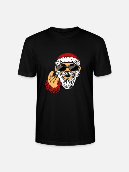 cool santa weihnachtsmann geschenk - Stanley/Stella Unisex Bio-T-Shirt CRAFTER - Schwarz