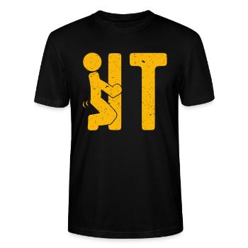 Fuck it information technology - Stanley/Stella CRAFTER Unisex Organic T-Shirt - black - Front - Alina (178cm) & Michal (187cm)