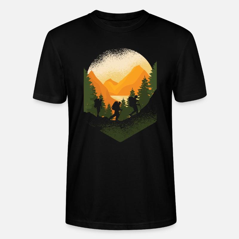 Camping Voyage Randonneurs Alpinisme Backpacker - T-shirt bio CRAFTER Stanley Stella Unisexe - noir