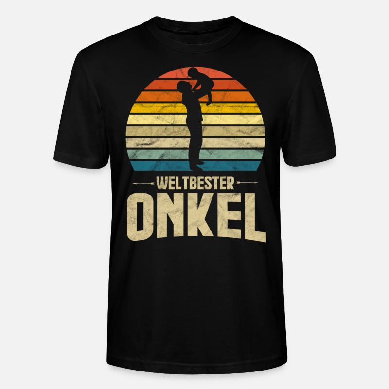 Onkel weltbester Onkel Neffe Nichte - Stanley/Stella Unisex Bio-T-Shirt CRAFTER - Schwarz