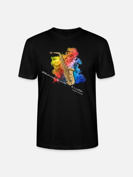 saxophone - T-shirt bio CRAFTER Stanley Stella Unisexe - noir