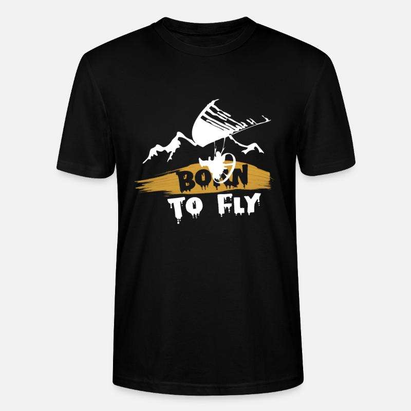 Né pour voler en paramoteur - T-shirt bio CRAFTER Stanley Stella Unisexe - noir