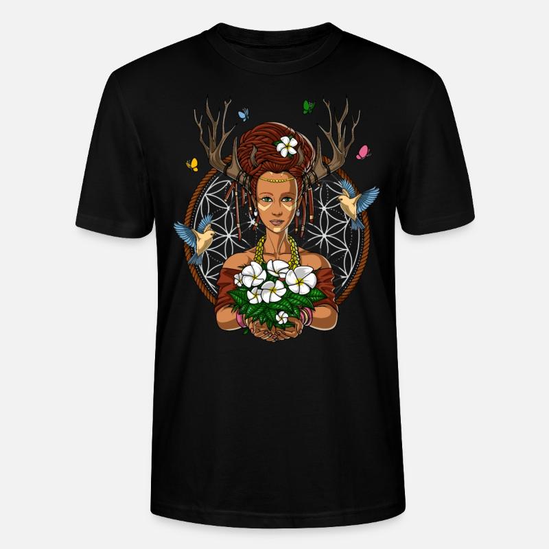 Ayahuasca-Schamanen-Hippie-Wald - Stanley/Stella Unisex Bio-T-Shirt CRAFTER - Schwarz